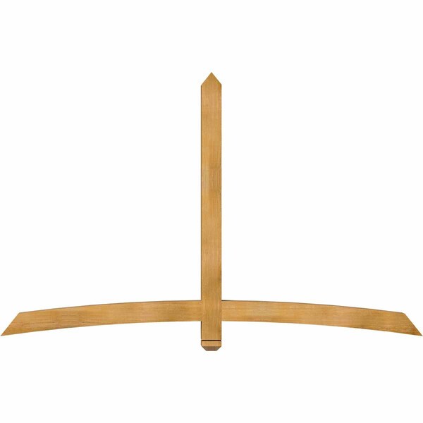 Ekena Millwork Bellingham Rough Sawn Timber Gable Bracket, Western Red Cedar, 84"W x 53"H x 4"D x 4"F, 15/12 Pitch GBW084X53X0404BEL00RWR - main